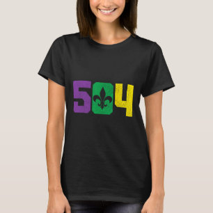 Camiseta 504 Código de Área Pride Nola Nova Orleans Louisia