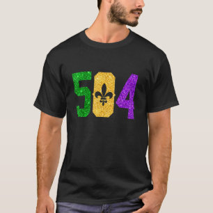 Camiseta 504 Nola Nova Orleans Mardi Gras Louisiana LA_1