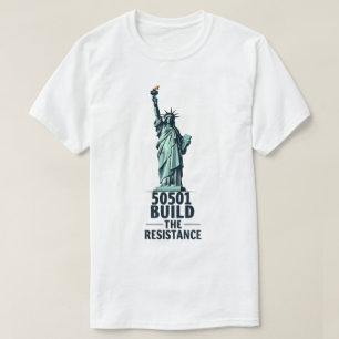 Camiseta 50501 Construa a Resistência 2025 EUA Liberdade 