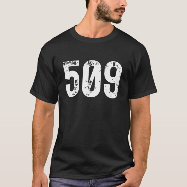 Camiseta 509 Area Code Spokane WA Mobile Telephone Area Cod (Frente)