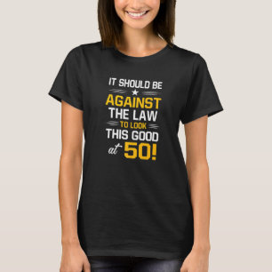 Camiseta 50. º aniversário 50 anos Homens