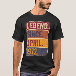 Camiseta 50. º aniversário, abril, Nascer, 50 anos de legen