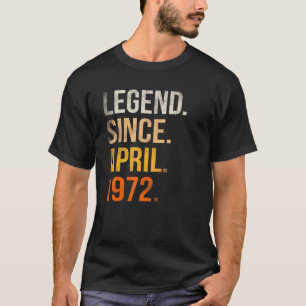 Camiseta 50. º aniversário de 50 anos Legenda desde abril d