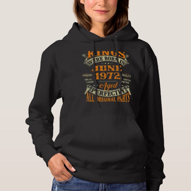 Camiseta 50.º Aniversário Para Nasceres De Reis Em Junho De (Frente)