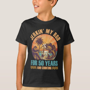 Camiseta 50.º aniversário para o pescador que me ensombra 5