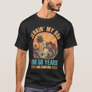 Camiseta 50.º aniversário para o pescador que me ensombra 5