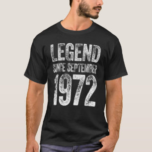 Camiseta 50. º aniversário, setembro, Nascer, 50 anos