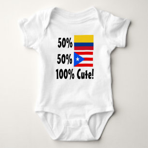 Camiseta 50% 50% colombiano Puerto Rica 100% bonito