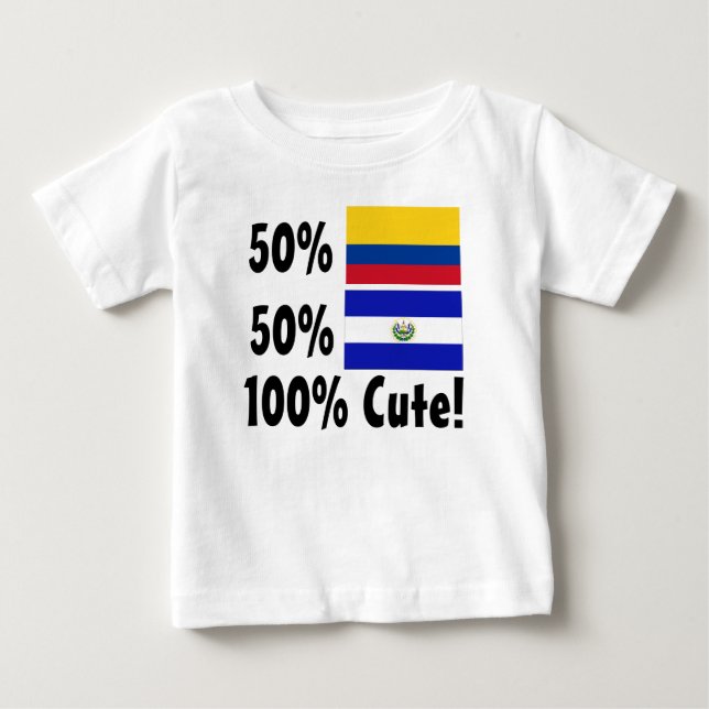 Camiseta 50% 50% colombiano Salvadorenho 100% bonito (Frente)