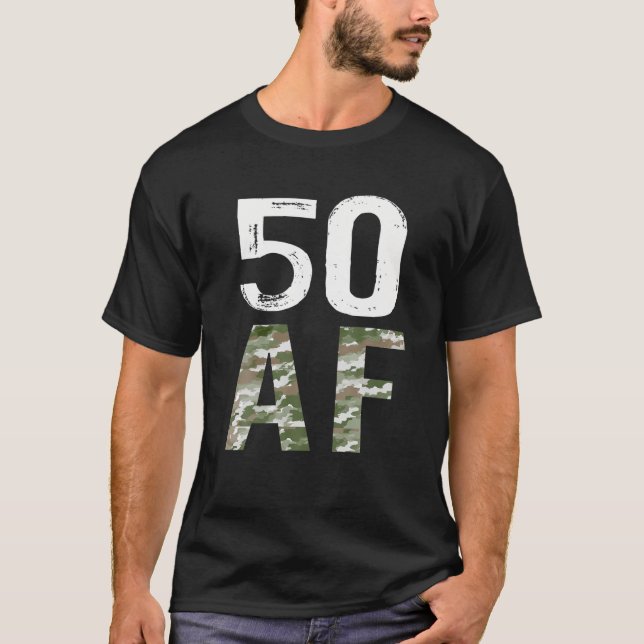Camiseta 50 AF Vintage 50º Aniversário Militar (Frente)