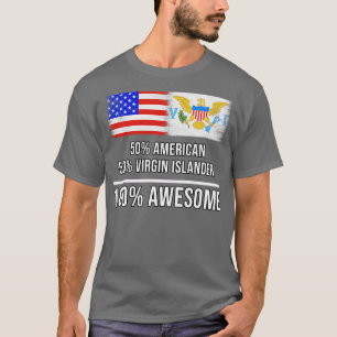 Camiseta 50 Americanas 50 Virgin Islander 100 Presente Incr
