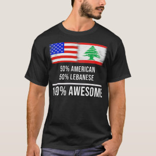 Camiseta 50 americanos 50 libaneses 100 Presente Incrível p