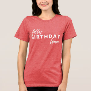 Camiseta 50 Aniversário Personalizado Moderno da Tipografia