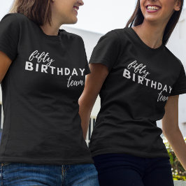 Camiseta 50 Aniversário Personalizado Moderno da Tipografia