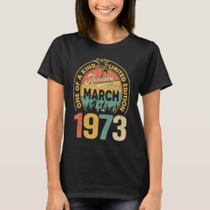 Camiseta 50 anos 50º aniversário Vintage Retro Março 19
