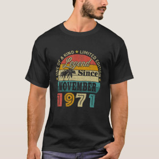 Camiseta 50 Anos 50 Anos Aniversário De 1971 Pai Marido Vin