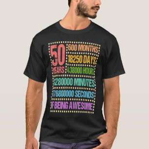 Camiseta 50 anos 600 meses 50 anos 50 anos cinquenta