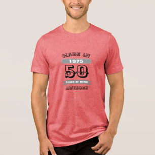 Camiseta 50 Anos De Aniversário Incrível