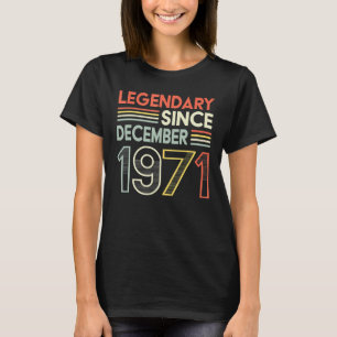 Camiseta 50 anos de antiguidade desde dezembro de 1971 50º
