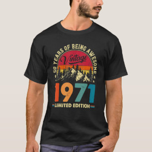 Camiseta 50 Anos De Estar Incrível Vintage 1971