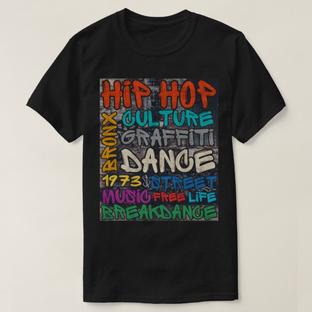Camiseta 50 anos de Grafite Hip Hop Culture (Frente do Design)