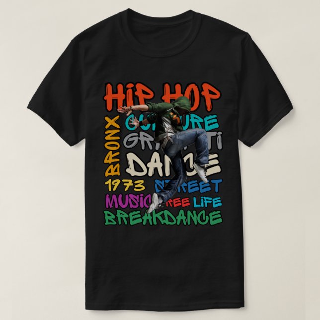 Camiseta 50 anos de hip-hop (Frente do Design)