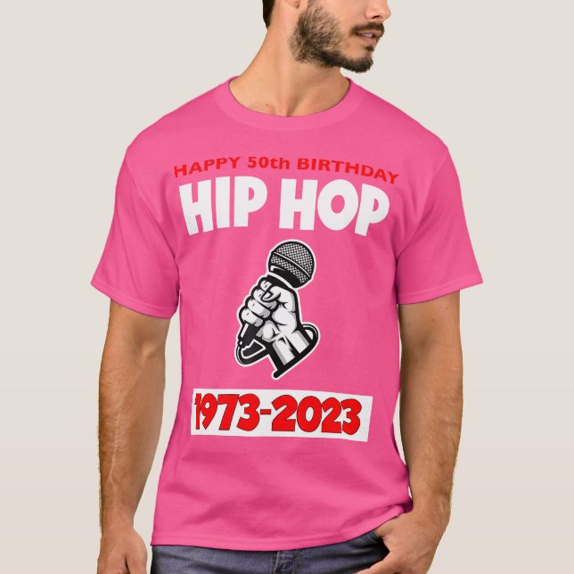 Camiseta 50 Anos De Hip Hop 50.º Aniversário - Microfone Re (Frente)