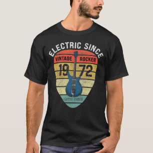 Camiseta 50 Anos De Idade 1972 Edição Limitada Guitarra Vin