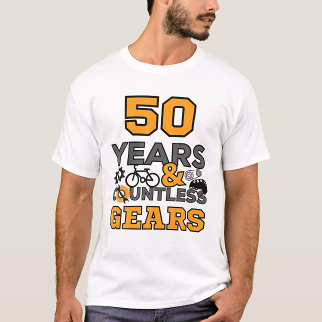 Camiseta 50 Anos De Idade 50 Anos Ciclo De Bike (Frente)