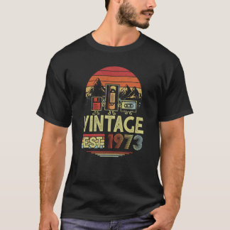 Camiseta 50 anos de idade feito em 1973 Vintage 50th Birthd