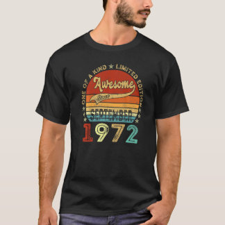 Camiseta 50 Anos De Idade Incrível Desde Setembro De 1972 5
