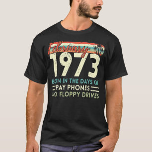 Camiseta 50 Anos De Idade Retro Incrível Desde Fevereiro De