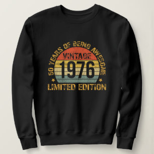 Camiseta 50 Anos de Idade Vintage 1976 50º Aniversário
