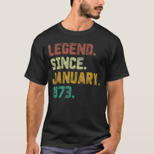 Camiseta 50 Anos De Legenda Desde Janeiro De 1973 50º Nasci