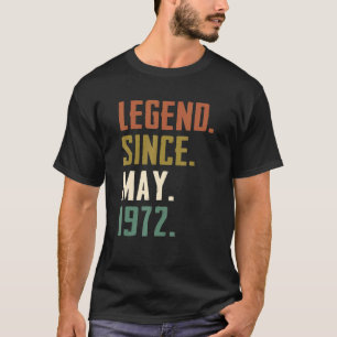 Camiseta 50 Anos De Legenda Desde Maio De 1972 50º Aniversá