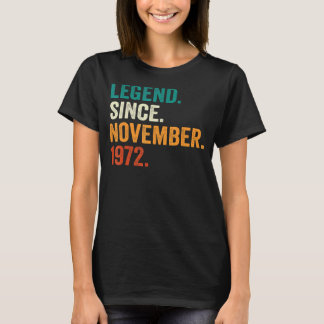 Camiseta 50 Anos De Lenda Desde Novembro De 1972 50º Nascim