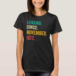 Camiseta 50 Anos De Lenda Desde Novembro De 1972 50º Nascim
