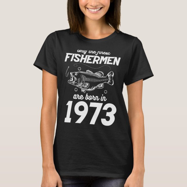 Camiseta 50 anos de pesca 50 anos Antigos pescadores 1973 (Frente)