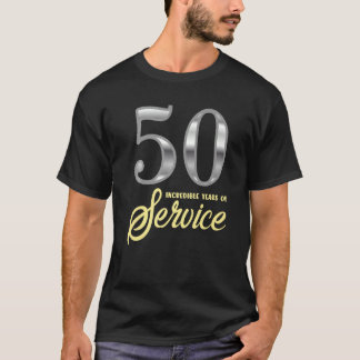 Camiseta 50 Anos De Serviço 50.º Aniversário Do Funcionário