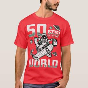 Camiseta 50 Anos Deste Mundo, 50º Aniversário Do Prato A