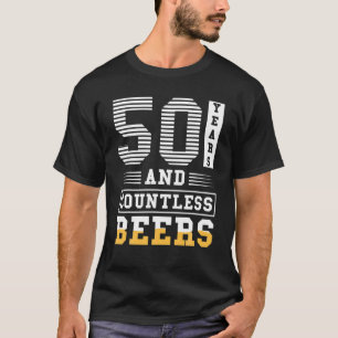 Camiseta 50 Anos E Inúmeras Cervejas 50.º Aniversário De 19