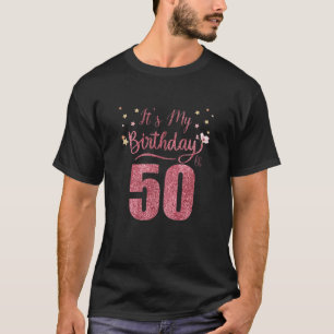 Camiseta 50 anos É o meu aniversário incrível Par de aniver