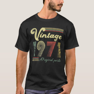 Camiseta 50 Anos - Feito Em 1971 - Vintage 50º Birthda