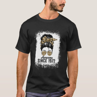 Camiseta 50 Anos Incrível Desde 1972 Leopard 50º Nascimento