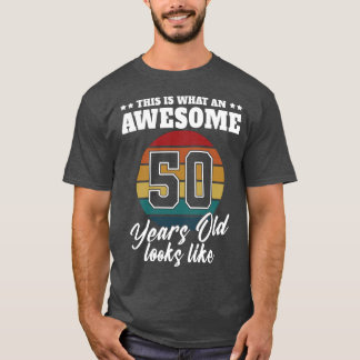 Camiseta 50 anos parece o 50º Aniversário do Mens para Ele