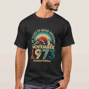 Camiseta 50 anos Presentes Espetaculares desde novembro de