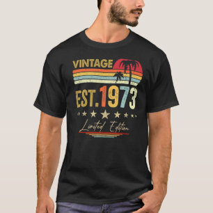 Camiseta 50 anos Vintage 1973 50º aniversário 15