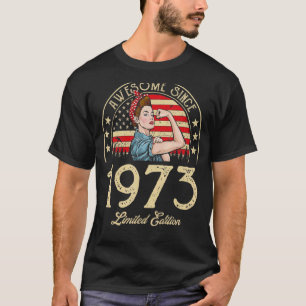 Camiseta 50 anos Vintage 1973 50º aniversário 21