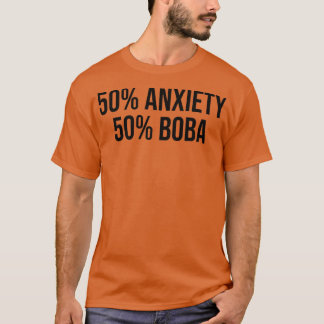 Camiseta 50 Ansiedade 50 Boba Tea Lover Tea Drinker Cup Bre