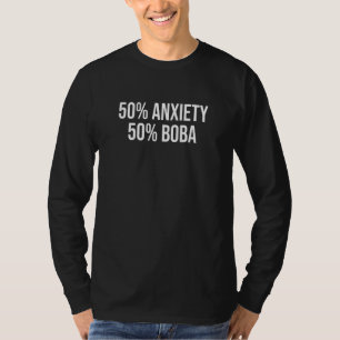 Camiseta 50 Ansiedade 50 Boba Tea Xícara de Bebedor de Ch